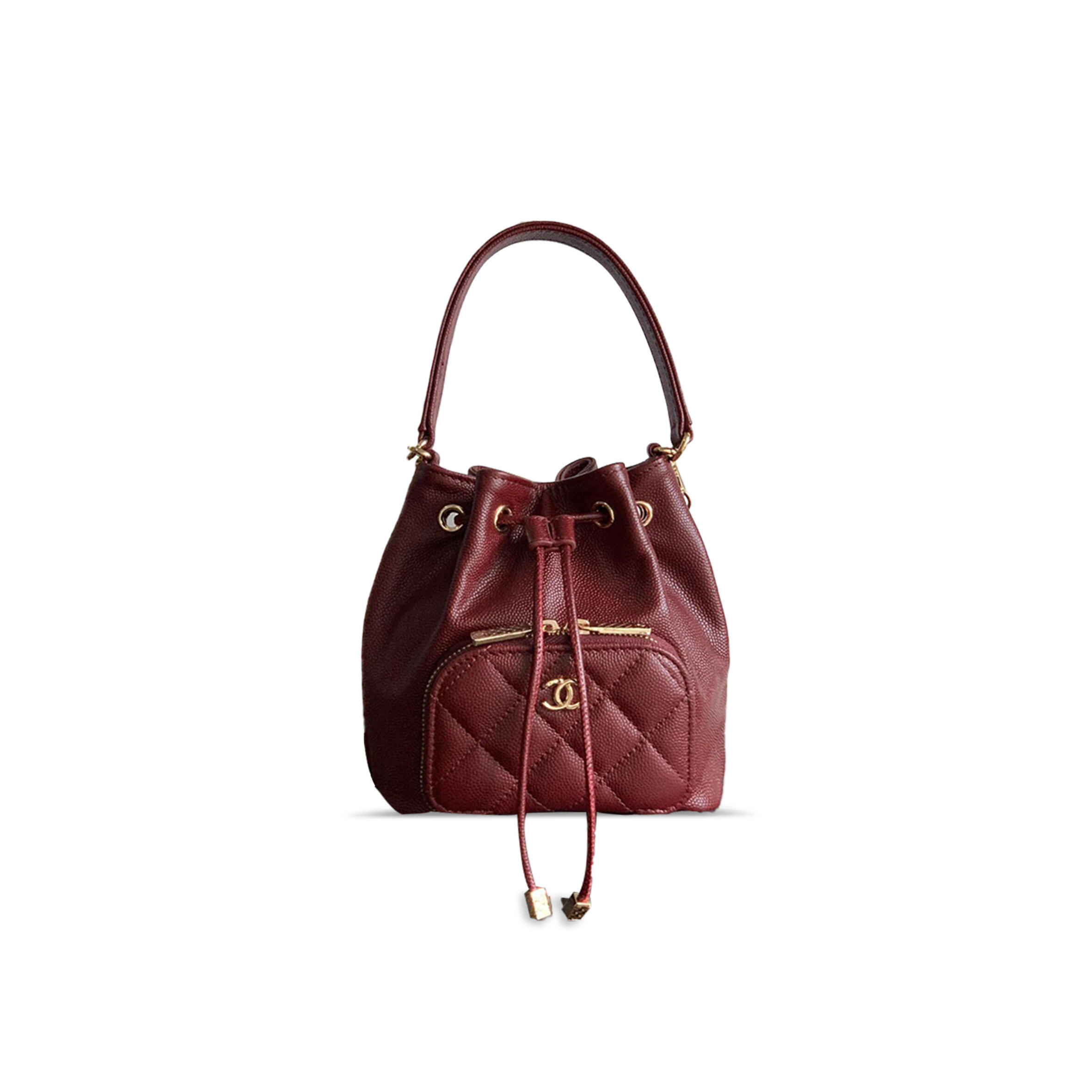 CHANEL 25B MINI BUCKET BAG GRAINED EMBOSSED SHINY CALFSKIN AP4775 (12.5*10*7cm)